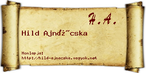 Hild Ajnácska névjegykártya