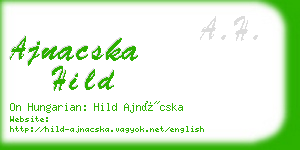 ajnacska hild business card